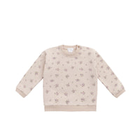 Organic Cotton Bobbie Sweatshirt - Goldie Bouquet Pink Tint Childrens Top from Jamie Kay USA