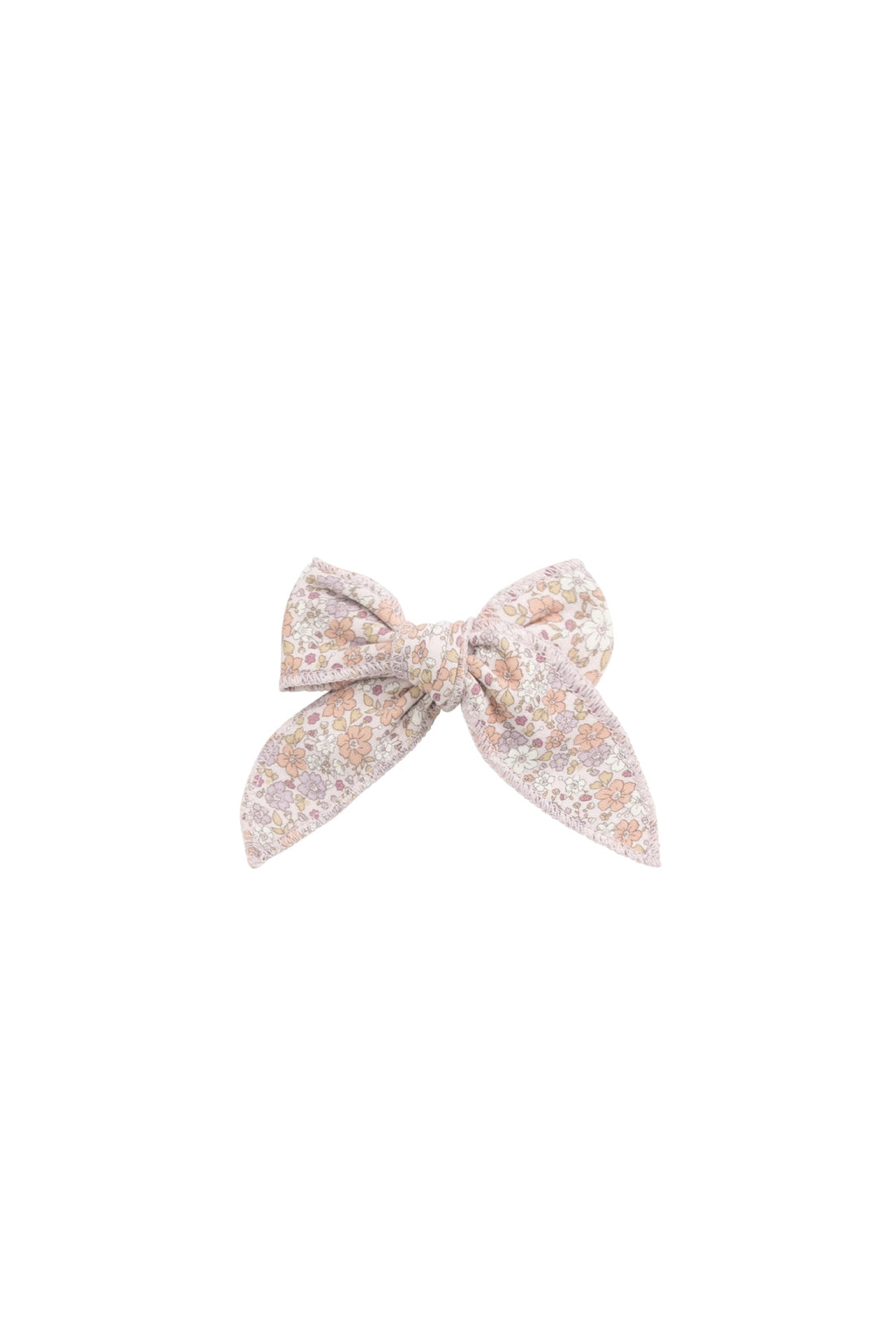 Organic Cotton Bow - Chloe Mauve Childrens Hair Bow from Jamie Kay USA