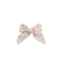 Organic Cotton Bow - Chloe Mauve Childrens Hair Bow from Jamie Kay USA