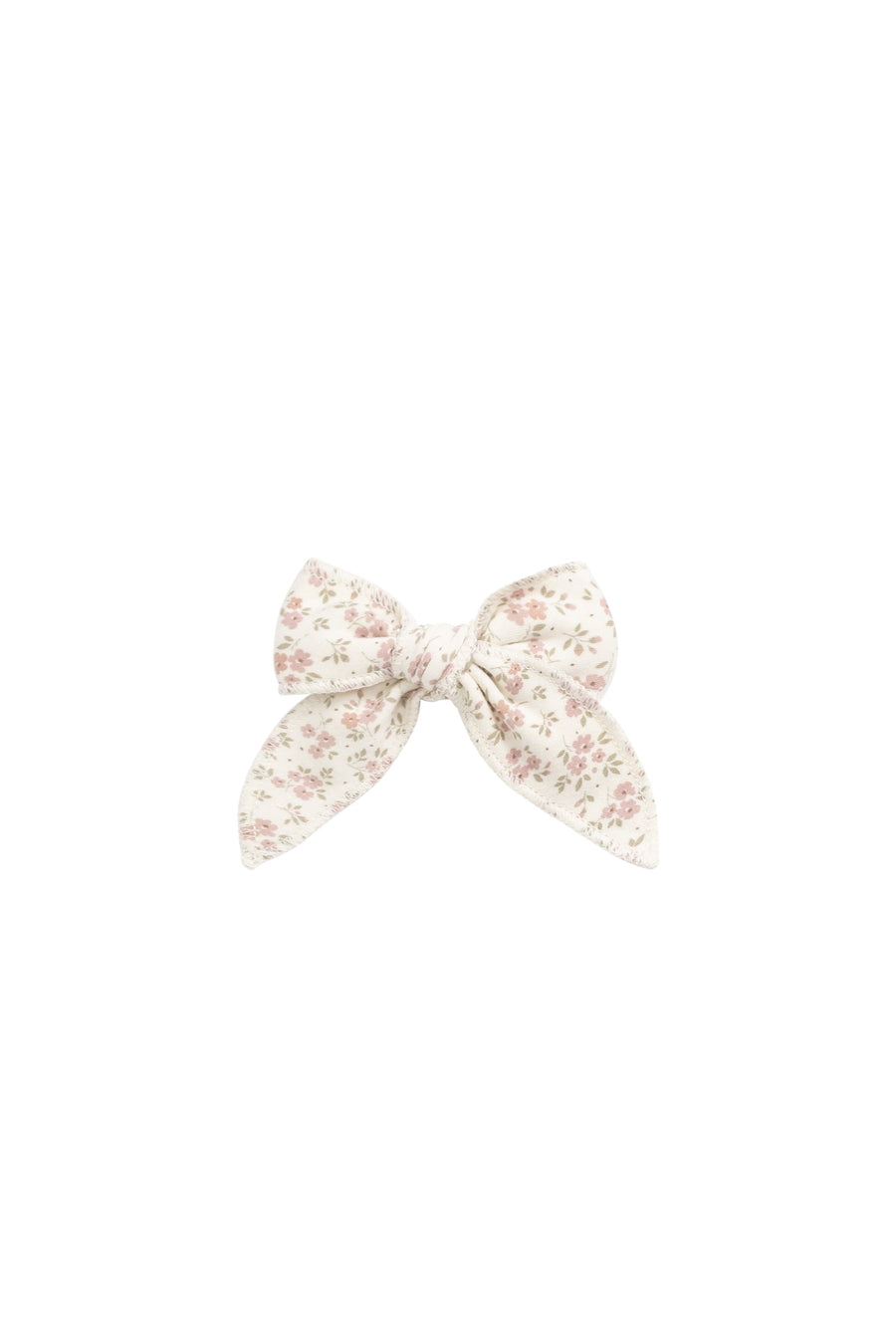 Organic Cotton Bow - Rosalie Field Blush Childrens Hair Bow from Jamie Kay USA