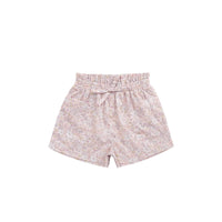 Organic Cotton Emelia Short - Chloe Mauve Childrens Short from Jamie Kay USA