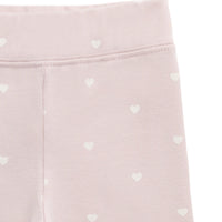 Organic Cotton Everyday Bike Short - Petite Heart Old Rose Childrens Short from Jamie Kay USA