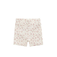 Organic Cotton Everyday Bike Short - Rosalie Field Blush Childrens Short from Jamie Kay USA