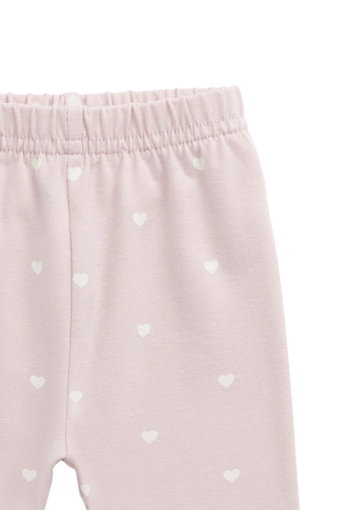 Organic Cotton Everyday Legging - Petite Heart Old Rose Childrens Legging from Jamie Kay USA