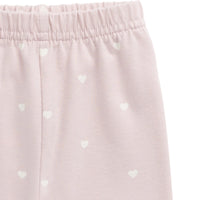 Organic Cotton Everyday Legging - Petite Heart Old Rose Childrens Legging from Jamie Kay USA