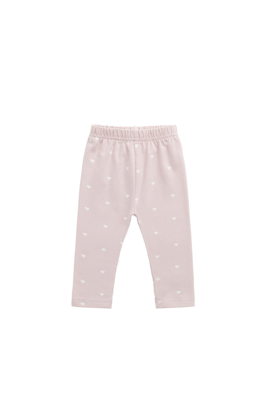 Organic Cotton Everyday Legging - Petite Heart Old Rose Childrens Legging from Jamie Kay USA