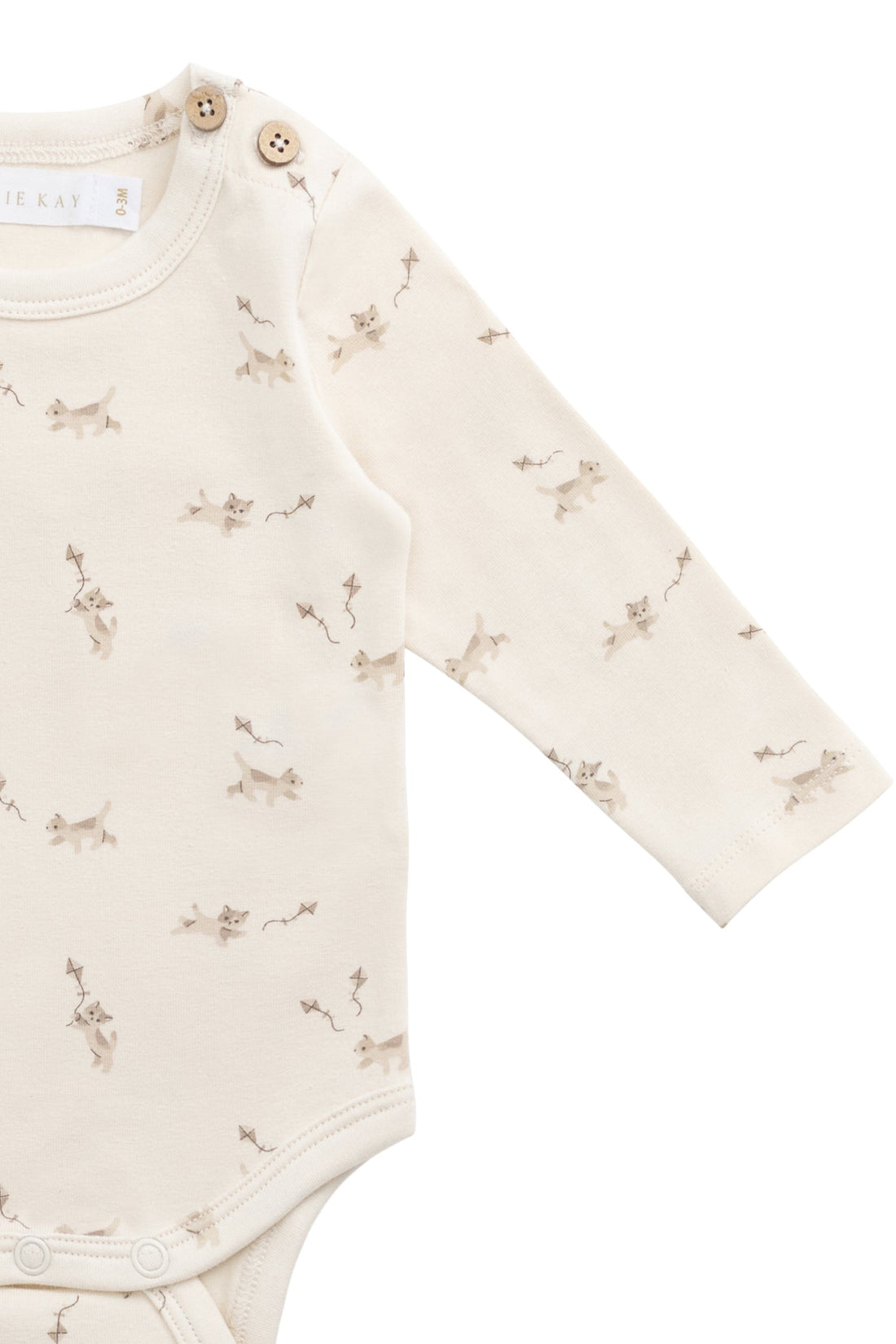 Organic Cotton Fernley Bodysuit - Kitten and His Kites Childrens Bodysuit from Jamie Kay USA