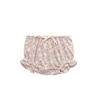 Organic Cotton Frill Bloomer - Chloe Mauve Childrens Bloomer from Jamie Kay USA