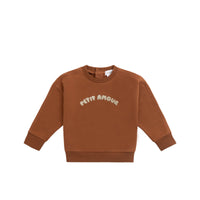 Organic Cotton Georgie Sweatshirt - Mon Petite Amour Ginger Childrens Top from Jamie Kay USA