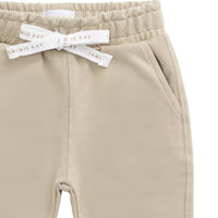 Organic Cotton Jalen Track Pant - Biscuit Childrens Pant from Jamie Kay USA