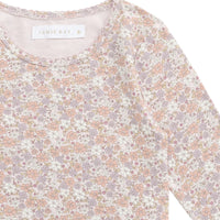 Organic Cotton Long Sleeve Top - Chloe Mauve Childrens Dress from Jamie Kay USA