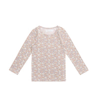 Organic Cotton Long Sleeve Top - Chloe Mauve Childrens Dress from Jamie Kay USA