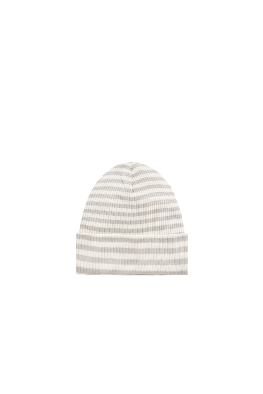 Organic Cotton Modal Lennon Beanie - Narrow Stripe Gazelle/Oat Childrens Beanie from Jamie Kay USA