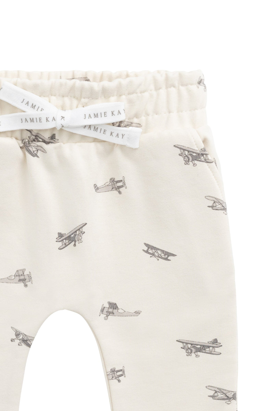 Organic Cotton Morgan Track Pant - Avion Oat Childrens Pant from Jamie Kay USA