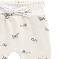 Organic Cotton Morgan Track Pant - Avion Oat Childrens Pant from Jamie Kay USA