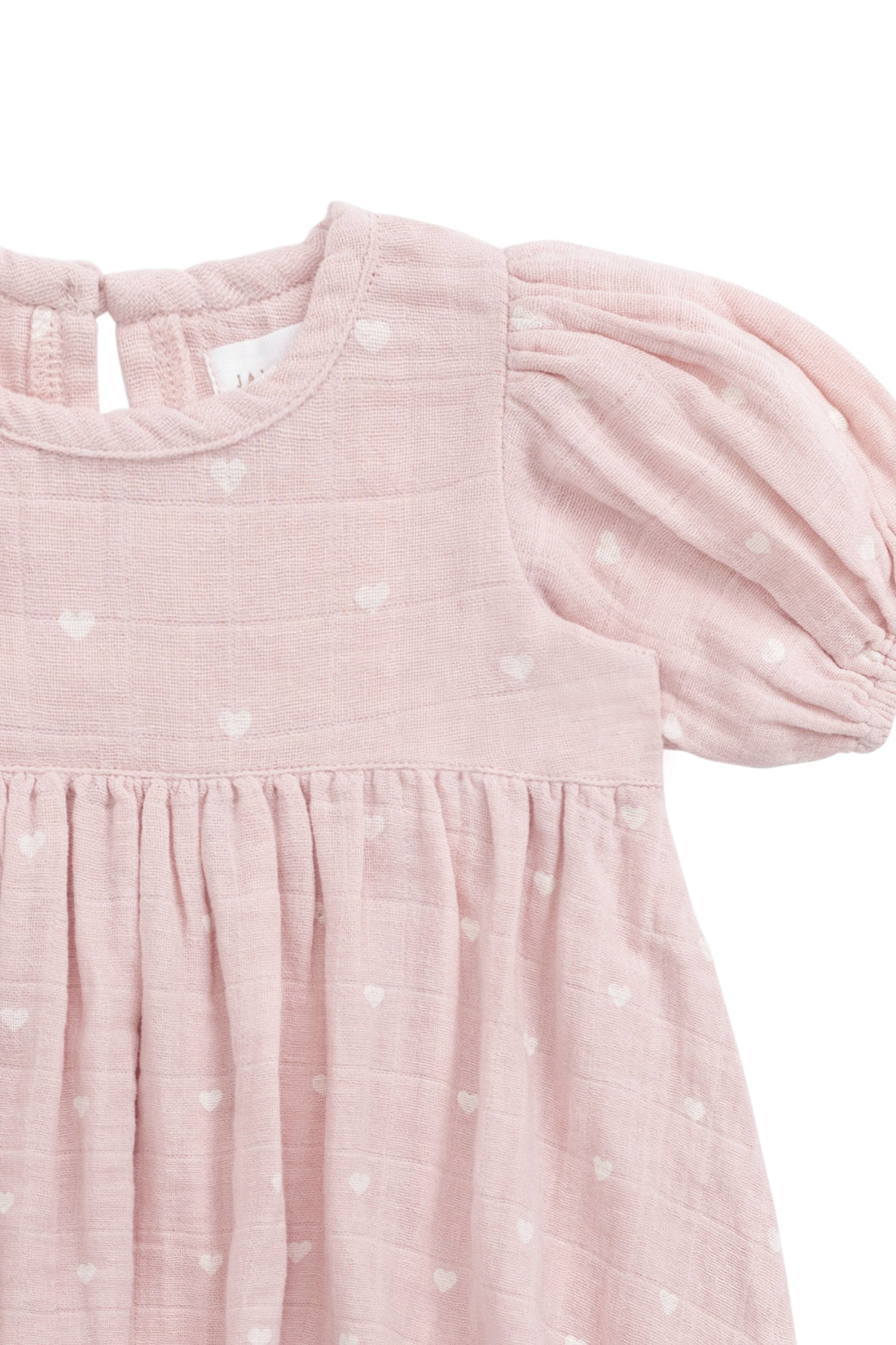 Organic Cotton Muslin Elodie Top - Petite Heart Old Rose Childrens Top from Jamie Kay USA