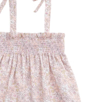 Organic Cotton Summer Playsuit - Chloe Mauve Childrens Playsuit from Jamie Kay USA