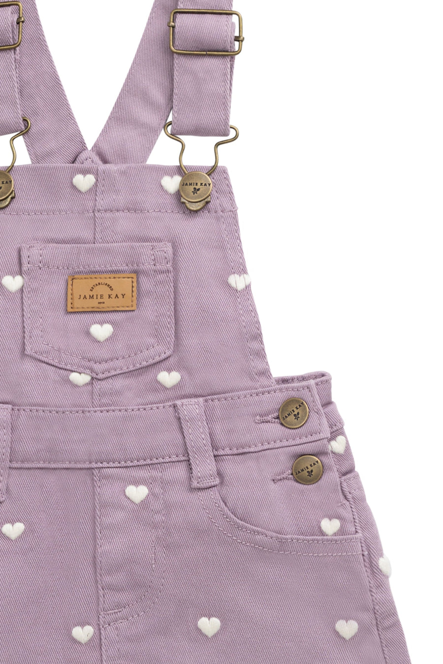 Overall Dress - Petite Heart Melody Childrens Overall from Jamie Kay USA