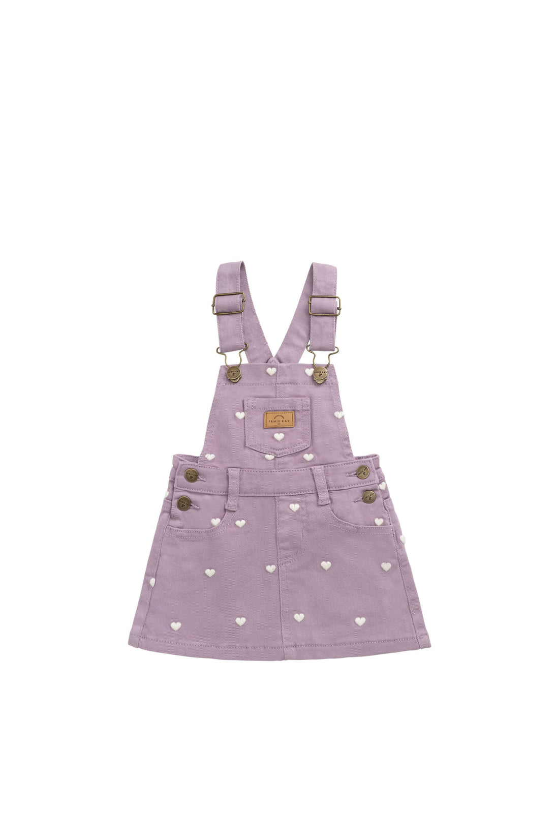 Overall Dress - Petite Heart Melody Childrens Overall from Jamie Kay USA