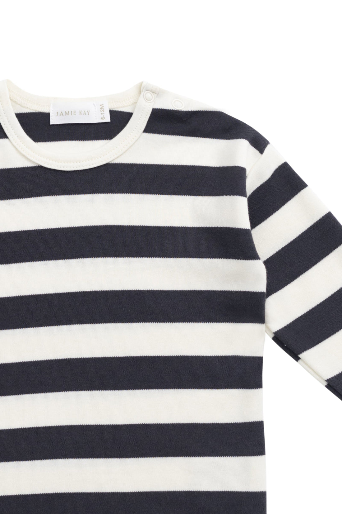 Pima Cotton Arnold Long Sleeve Top - Wide Stripe Solar System/Cloud Childrens Top from Jamie Kay USA