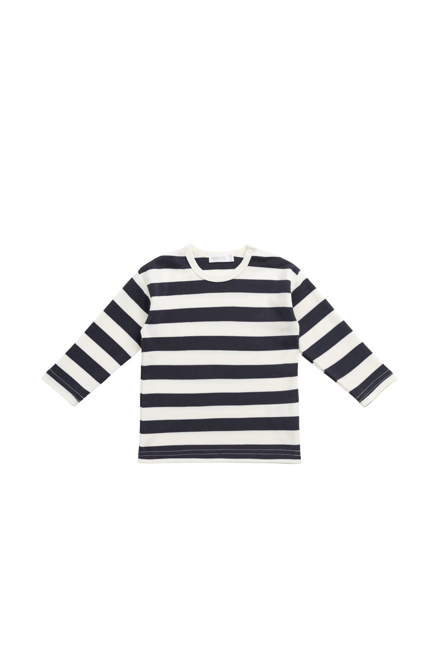 Pima Cotton Arnold Long Sleeve Top - Wide Stripe Solar System/Cloud Childrens Top from Jamie Kay USA