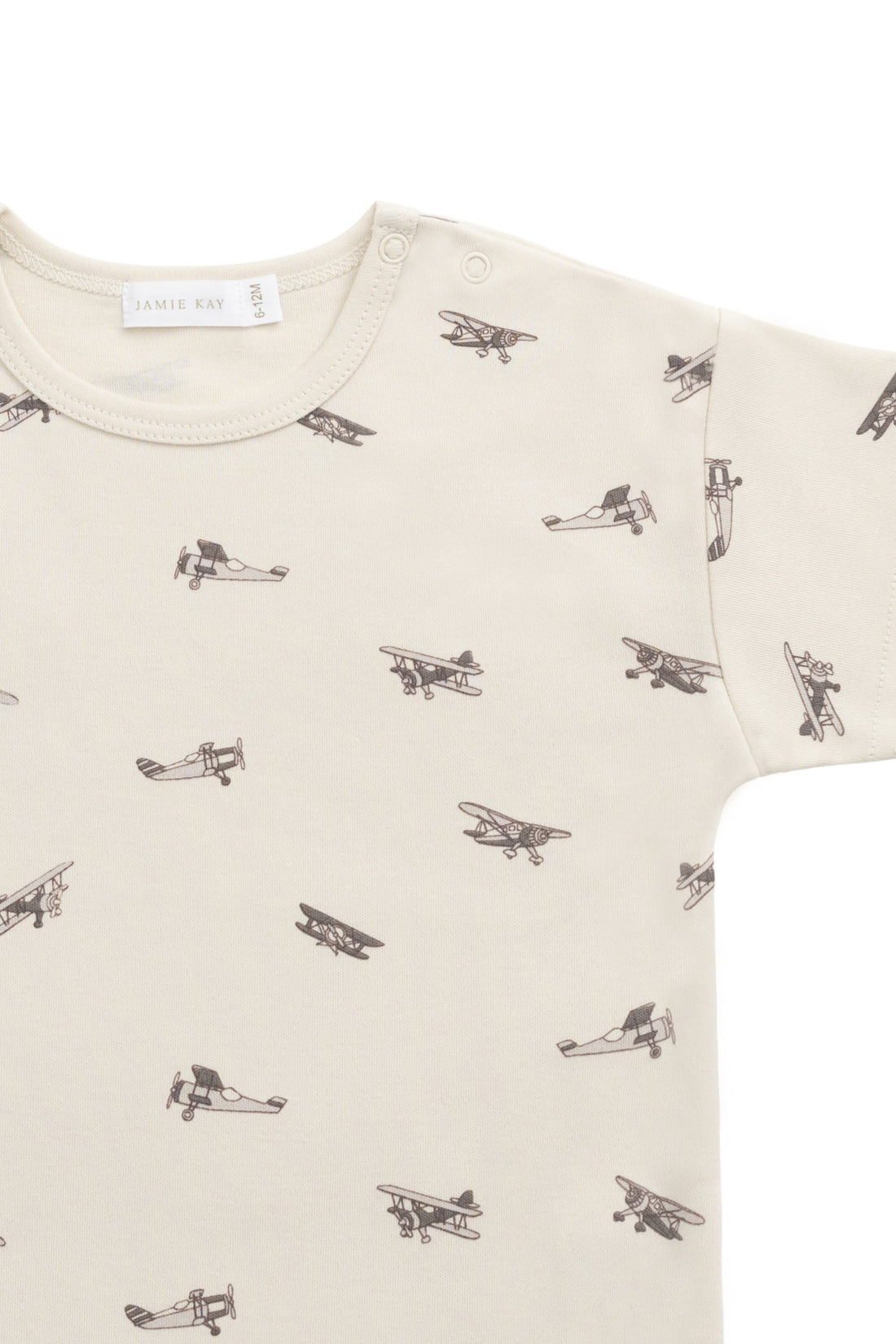 Pima Cotton Hunter Tee - Avion Oat Childrens Top from Jamie Kay USA