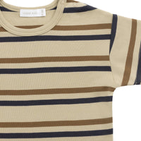 Pima Cotton Hunter Tee - Hudson Stripe Childrens Top from Jamie Kay USA