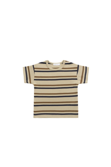 Pima Cotton Hunter Tee - Hudson Stripe Childrens Top from Jamie Kay USA