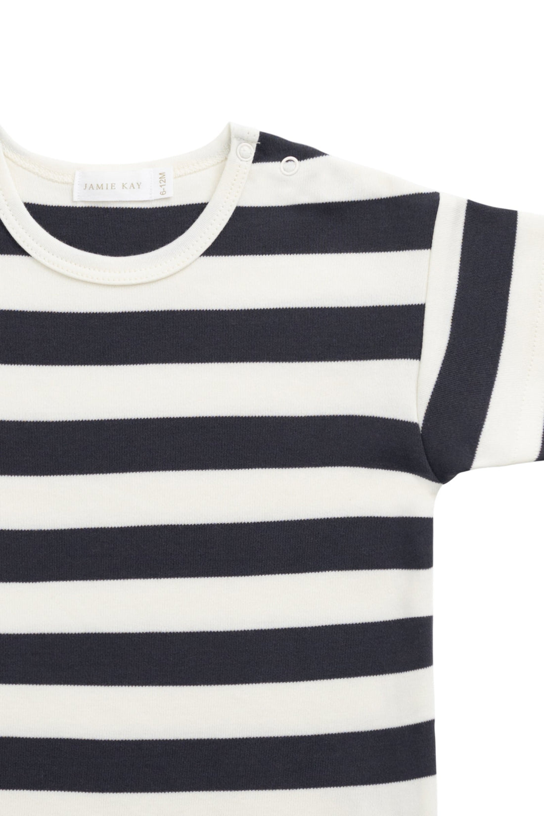 Pima Cotton Hunter Tee - Wide Stripe Solar System/Cloud Childrens Top from Jamie Kay USA