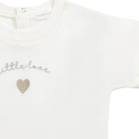 Pima Cotton Mimi Top - Parchment Little Love Violet Childrens Top from Jamie Kay USA