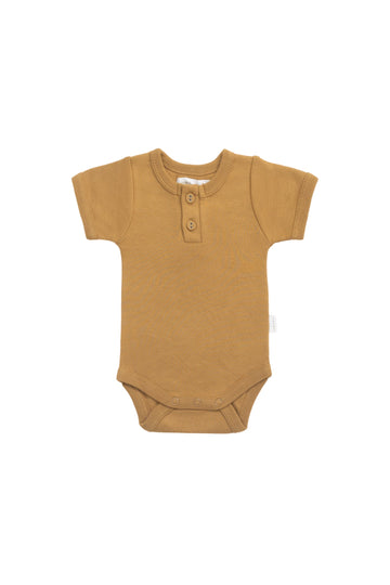 Organic Cotton Benny Tee Bodysuit - Golden Childrens Bodysuit from Jamie Kay USA