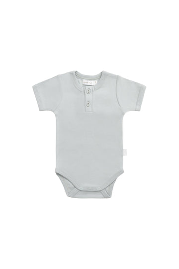 Organic Cotton Benny Tee Bodysuit - Mineral Childrens Bodysuit from Jamie Kay USA