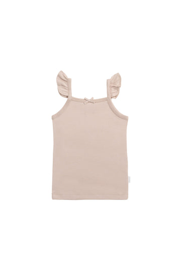 Organic Cotton Bettina Singlet - Blushing Berry Childrens Singlet from Jamie Kay USA