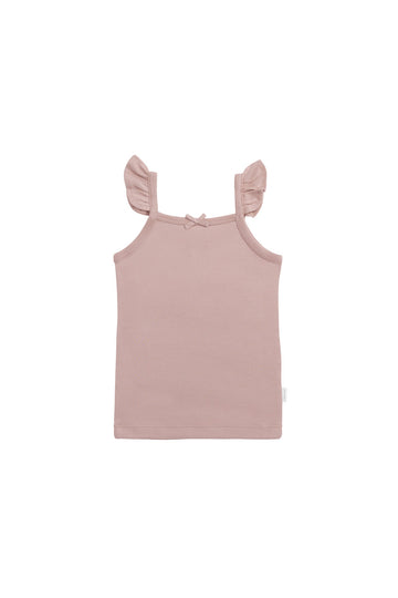 Organic Cotton Bettina Singlet - Powder Pink Childrens from Jamie Kay USA