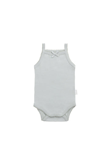 Organic Cotton Bridget Singlet Bodysuit - Mineral Childrens Bodysuit from Jamie Kay USA