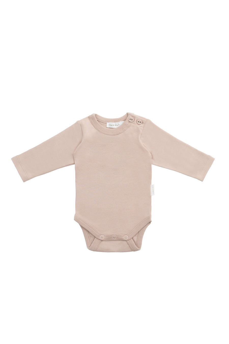 Organic Cotton Elora Long Sleeve Bodysuit - Blushing Berry Childrens Bodysuit from Jamie Kay NZ