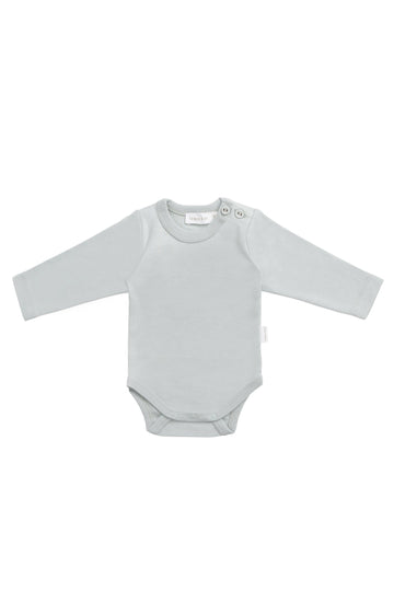 Organic Cotton Elora Long Sleeve Bodysuit - Mineral Childrens Bodysuit from Jamie Kay USA