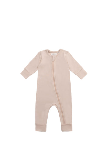 Organic Cotton Gracelyn Zip Onepiece - Blushing Berry Childrens Onepiece from Jamie Kay USA