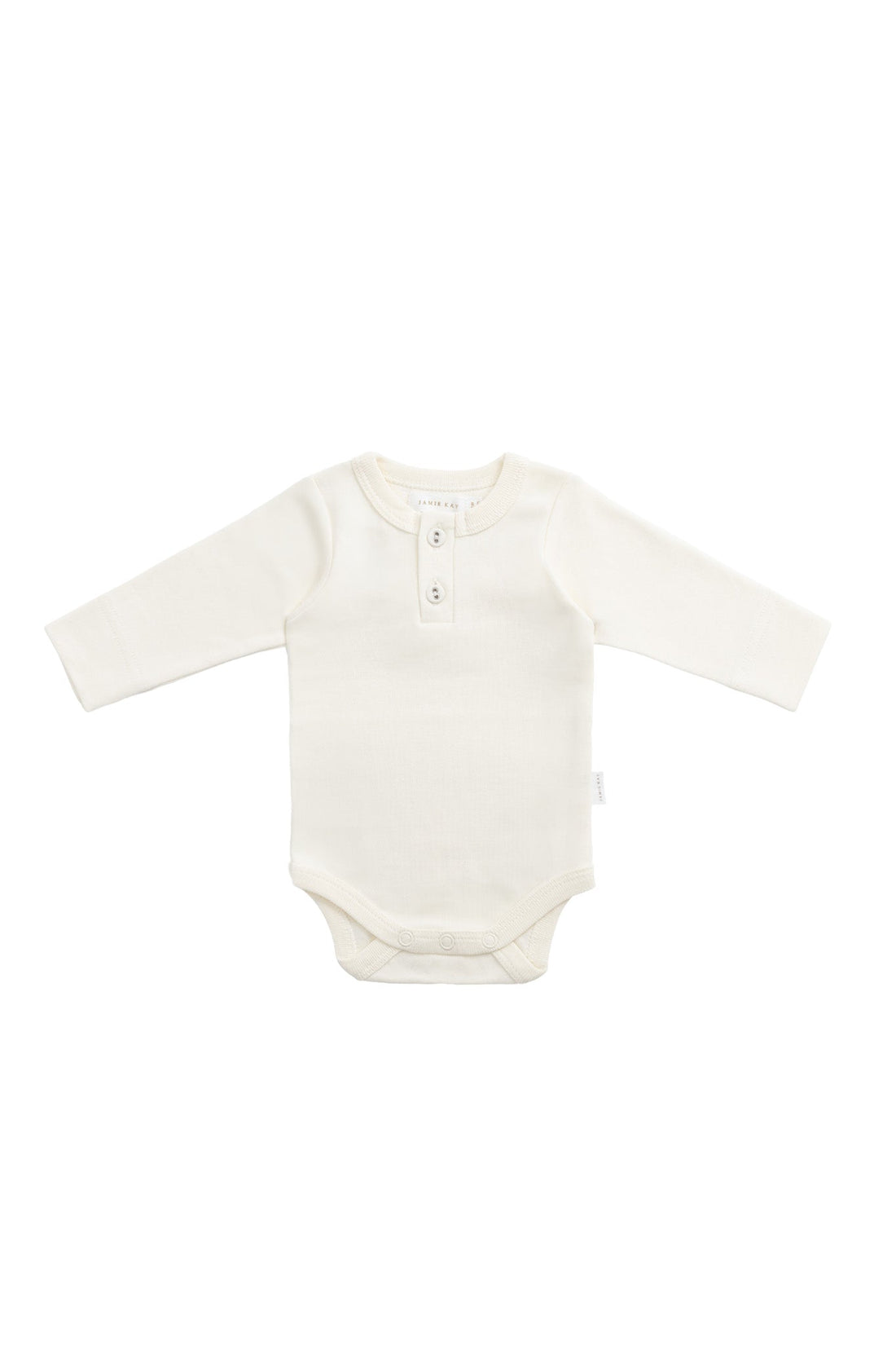 Organic Cotton Long Sleeve Bodysuit - Buttermilk Childrens Bodysuit from Jamie Kay USA