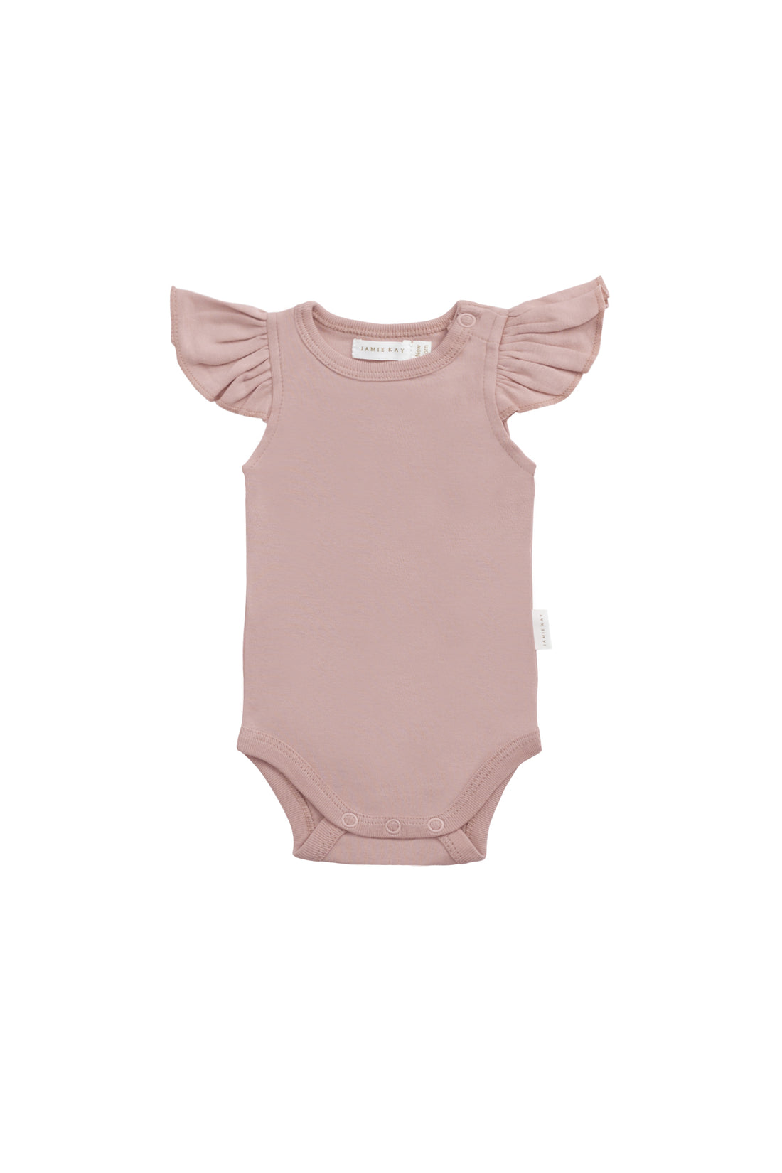 Organic Cotton Fleur Bodysuit - Powder Pink