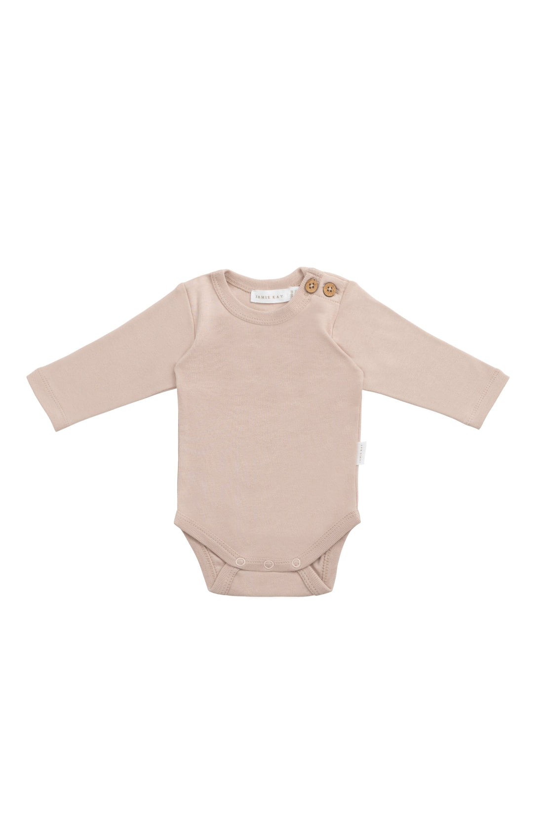 Organic Cotton Marlo Long Sleeve Bodysuit - Blushing Berry Childrens Bodysuit from Jamie Kay NZ