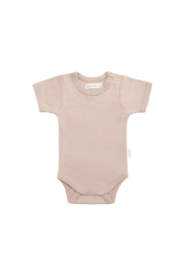 Organic Cotton Olsen Tee Bodysuit - Blushing Berry Childrens Bodysuit from Jamie Kay NZ