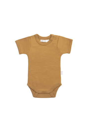 Organic Cotton Olsen Tee Bodysuit - Golden Childrens Bodysuit from Jamie Kay USA