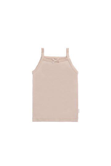 Organic Cotton Singlet - Blushing Berry Childrens Singlet from Jamie Kay USA