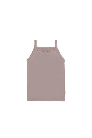 Organic Cotton Singlet - Softest Mauve Childrens Singlet from Jamie Kay USA