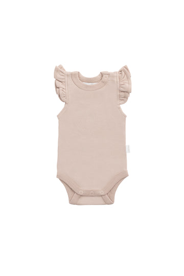 Organic Cotton Maddie Bodysuit - Blushing Berry Childrens Bodysuit from Jamie Kay USA