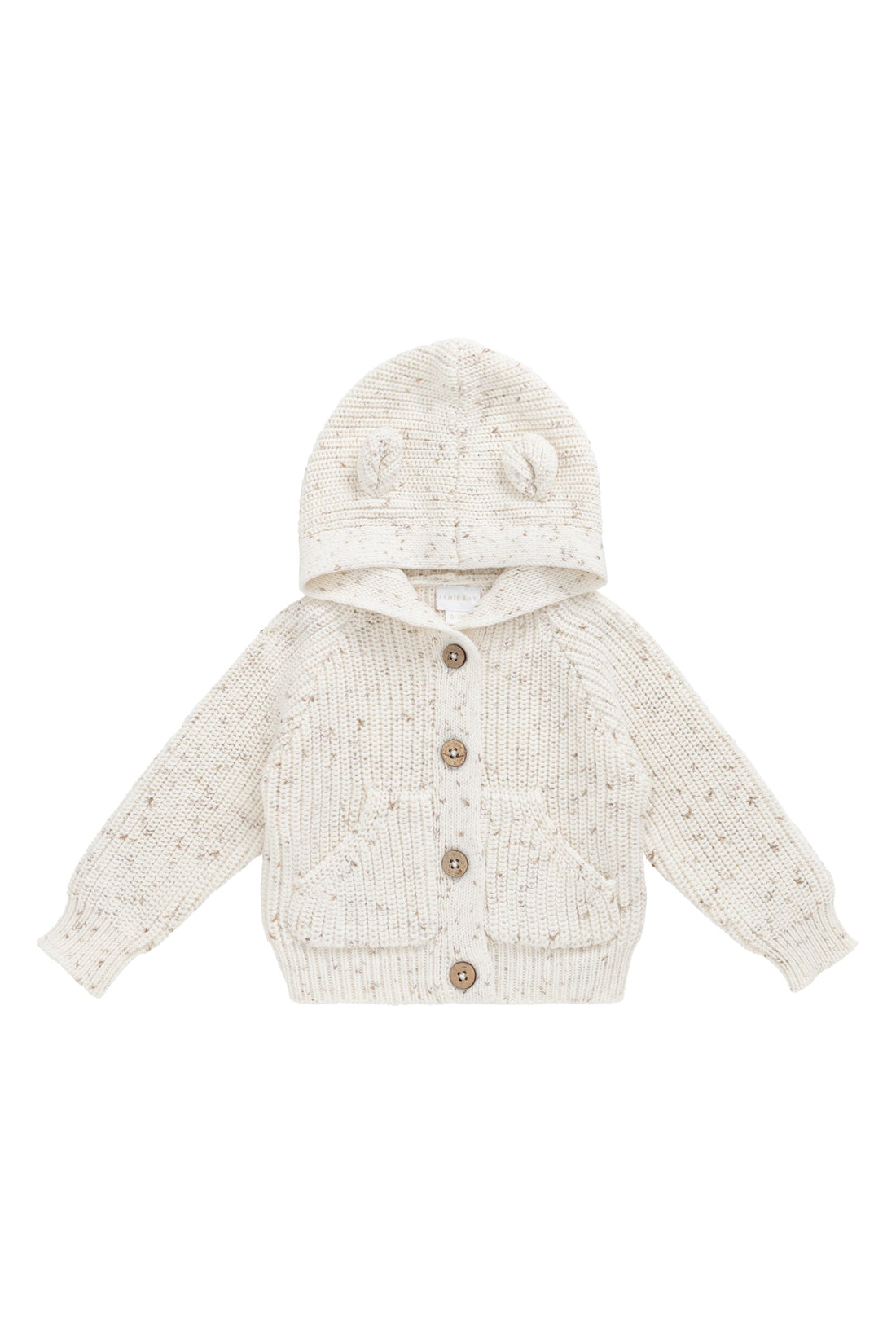 OG Bear Knit - Pistachio Fleck Childrens Cardigan from Jamie Kay USA