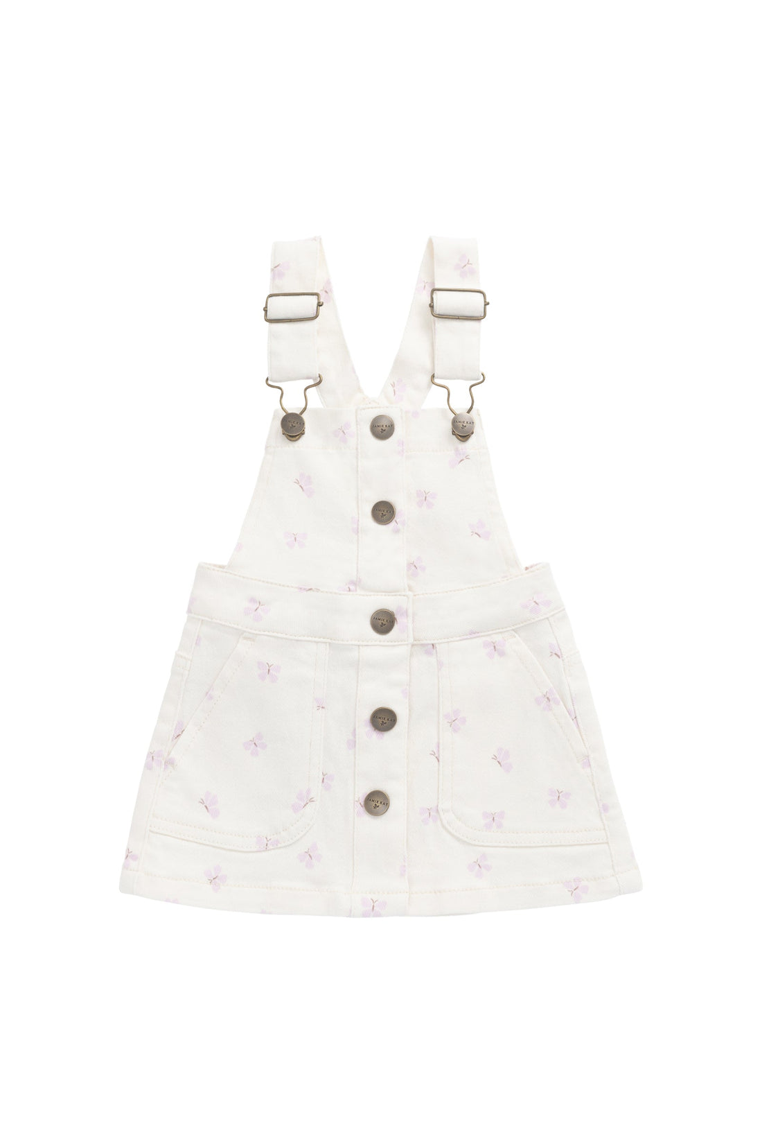 white denim jumper dress Girl's Aria Denim Overall Jumper Dress