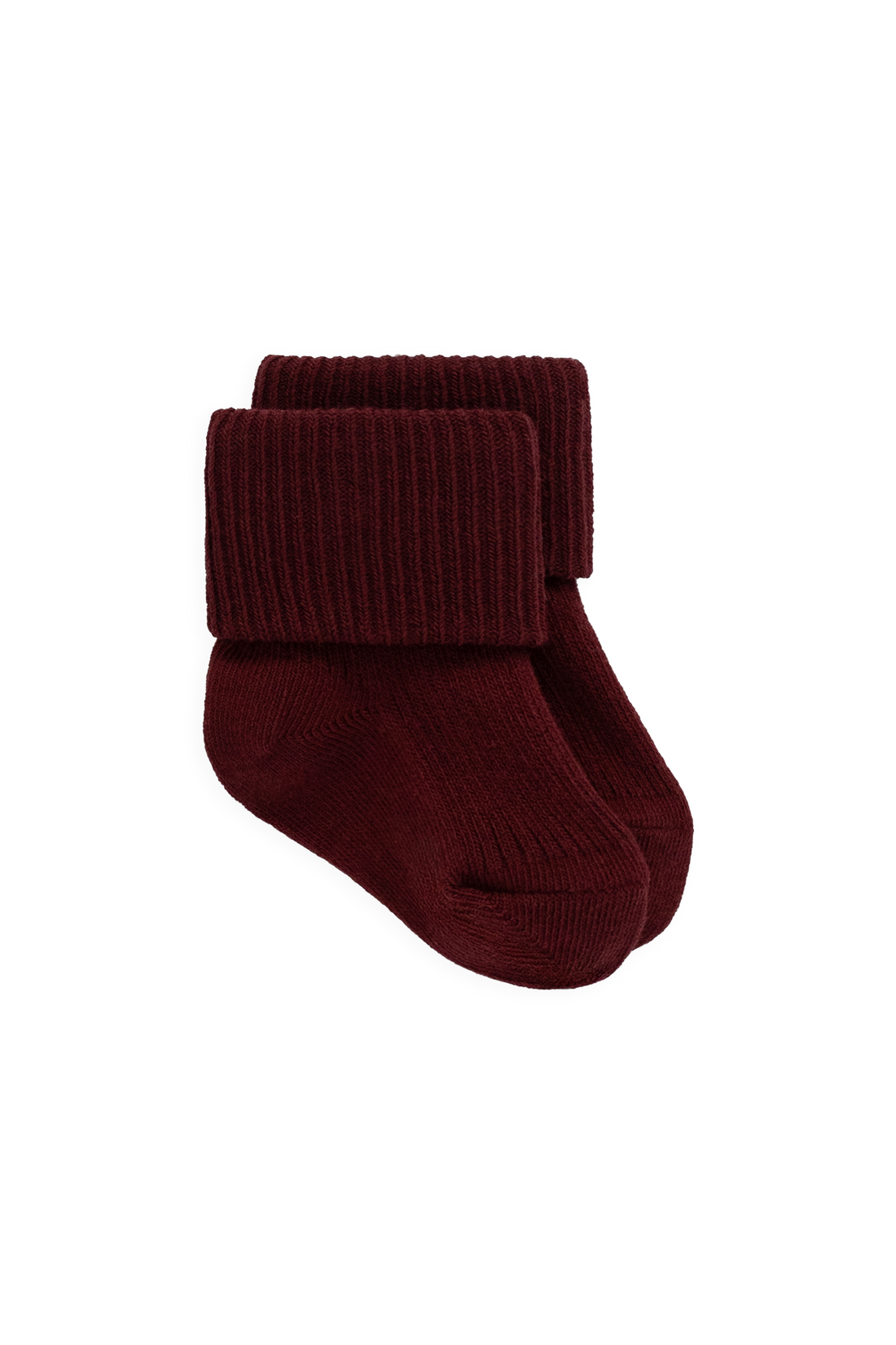 Classic Rib Sock - Burgundy Childrens Socks from Jamie Kay USA
