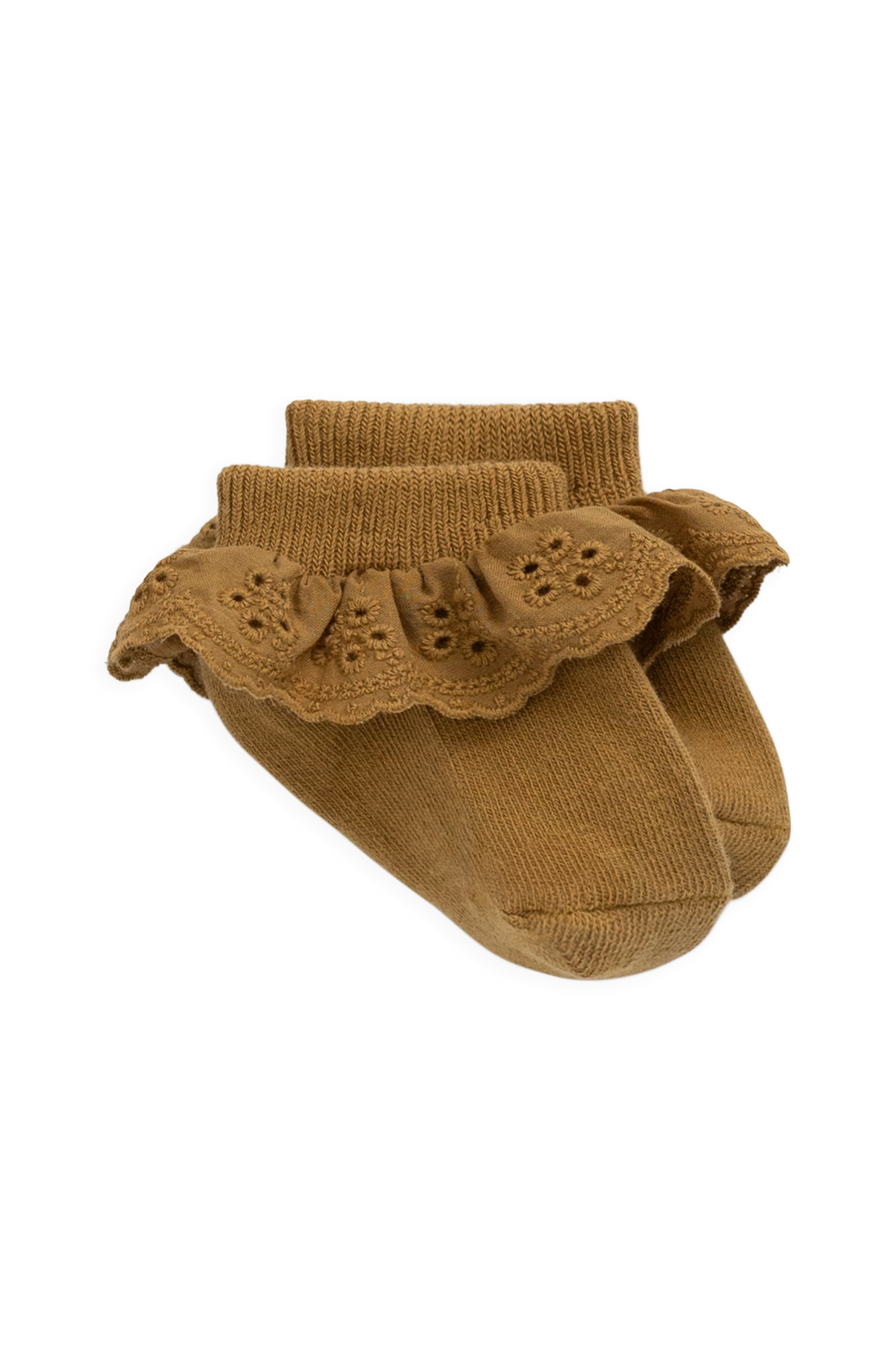 Frill Ankle Sock - Antique Bronze Childrens Socks from Jamie Kay USA